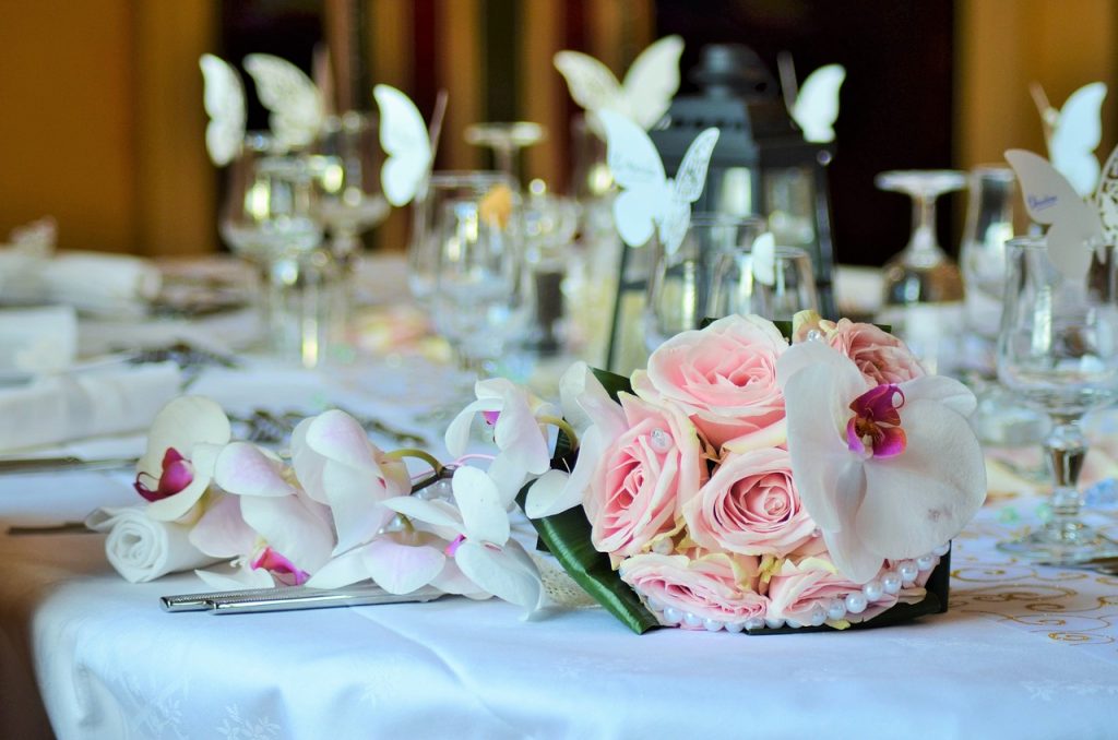 table in wedding reception